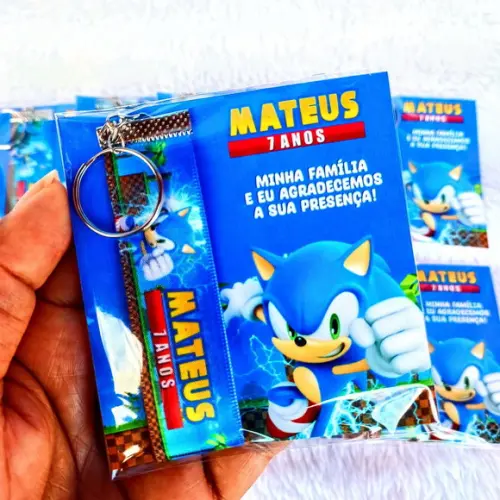 Chaveiro Personalizado Sonic