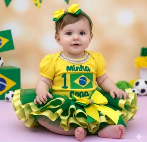 Conjunto Infantil Personalizado Copa do Mundo