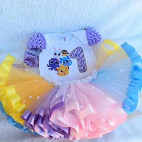 Conjunto Tutu Bolofofos Luxo