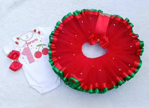 Conjunto Tutu Cerejinha