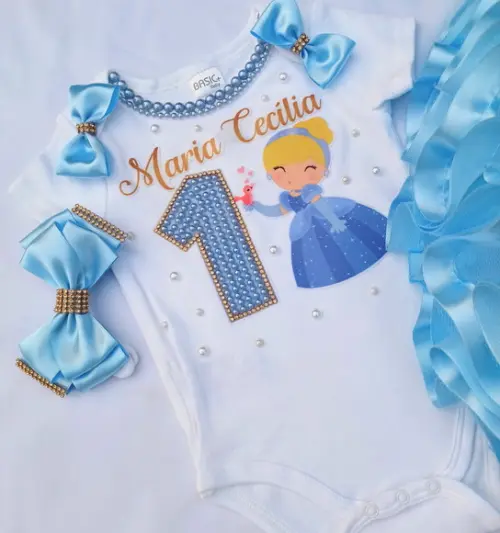 Conjunto Tutu Cinderela Baby