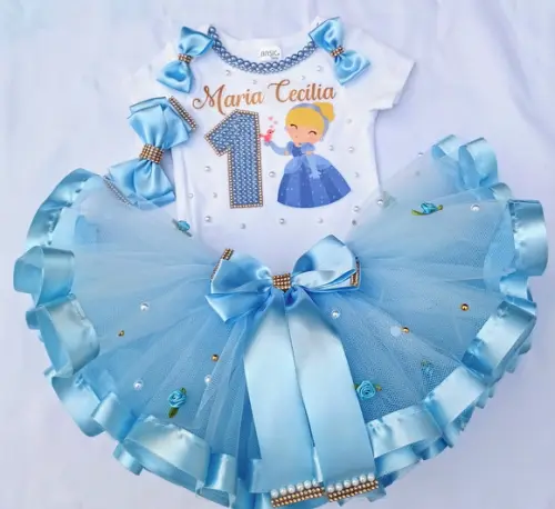 Conjunto Tutu Cinderela Baby