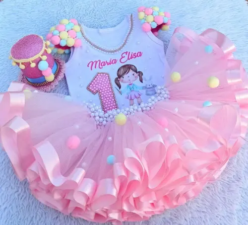 Conjunto Tutu Circo Rosa