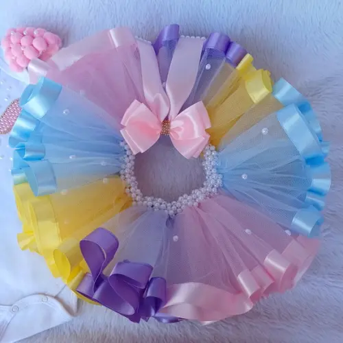 Conjunto Tutu Luxo Bolofofos de Rn até 2 Anos