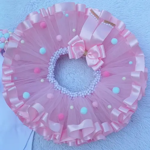 Conjunto Tutu Luxo Palhacinha Circo Rosa até 2 Anos