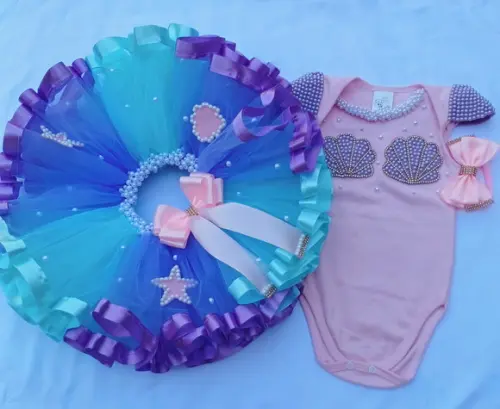 Conjunto Tutu Luxo Sereia
