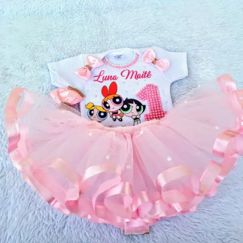 Conjunto Tutu Meninas Super Poderosas