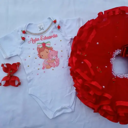 Conjunto Tutu Moranguinho Baby