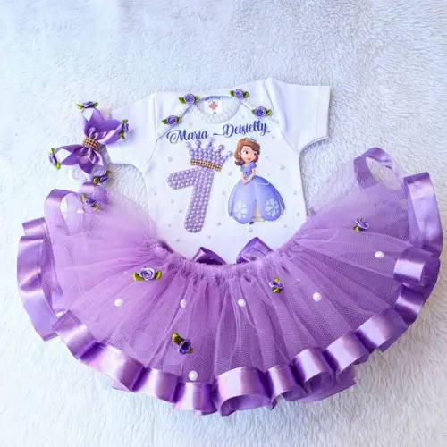 Conjunto Tutu Princesinha Sofia Mesvesario