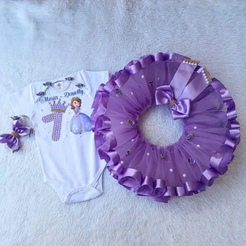 Conjunto Tutu Princesinha Sofia Mesvesario