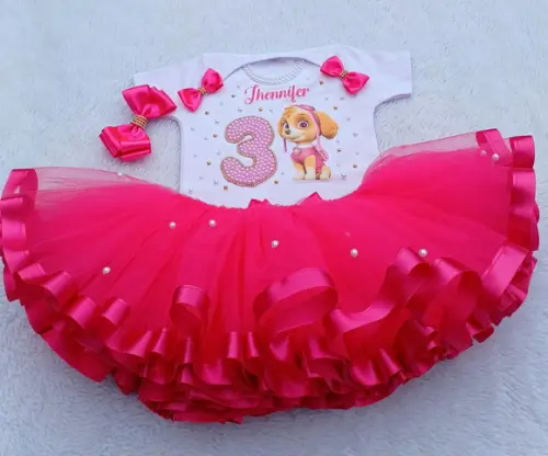 Conjunto Tutu Skye Patrulha Canina