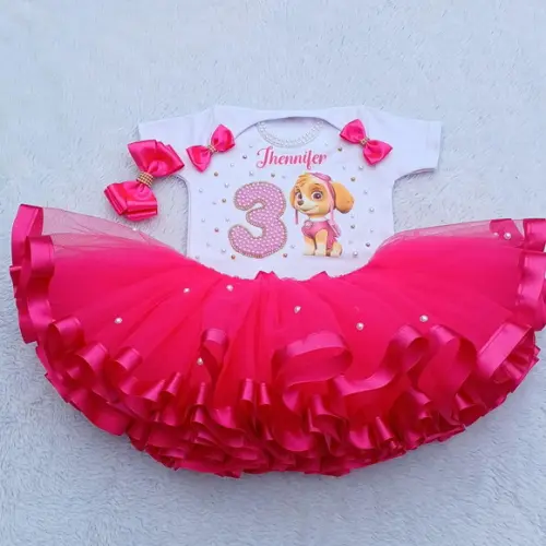 Conjunto Tutu Skye Patrulha Canina