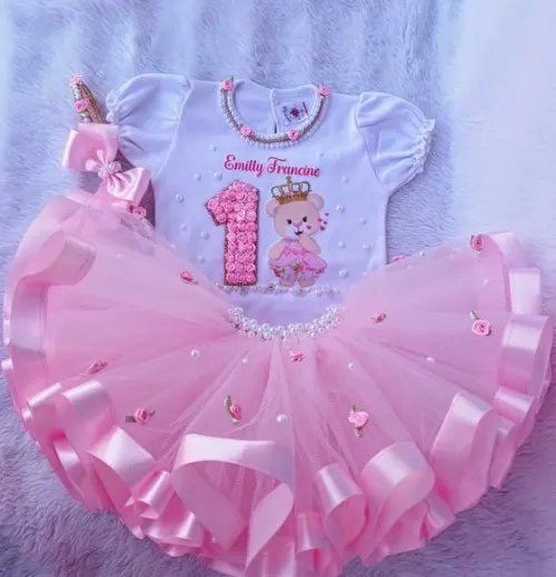 Conjunto Tutu Ursinha Princesa