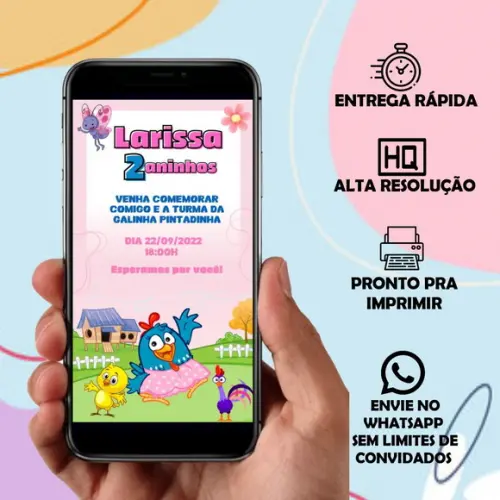 Convite Digital Galinha Pintadinha