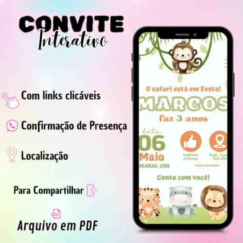 Convite Interativo Safari