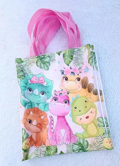 Lembrancinha Ecobag Personalizada Dinossauro Baby