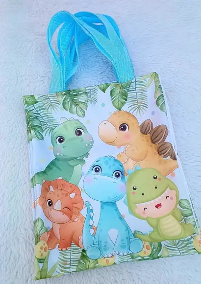 Lembrancinha Ecobag Personalizada Dinossauro Baby