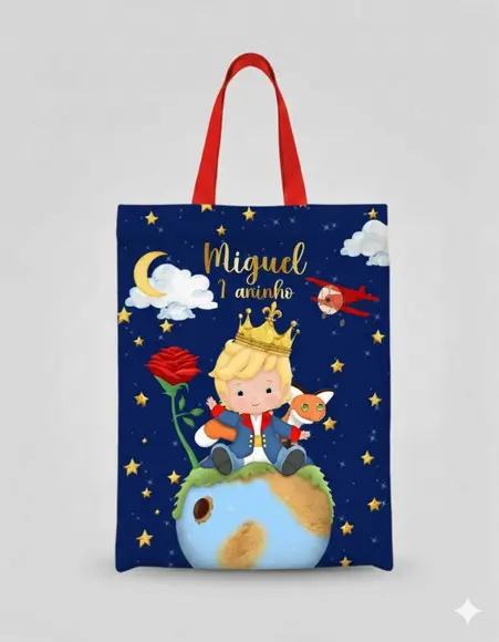 Lembrancinha Ecobag Personalizada Pequeno Príncipe
