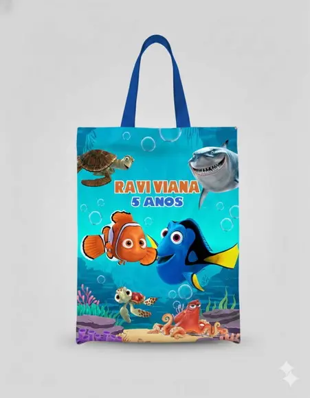 Lembrancinha Ecobag Personalizada Procurando Nemo
