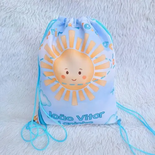 Mochila Saco 1° Volta ao Sol Personalizada
