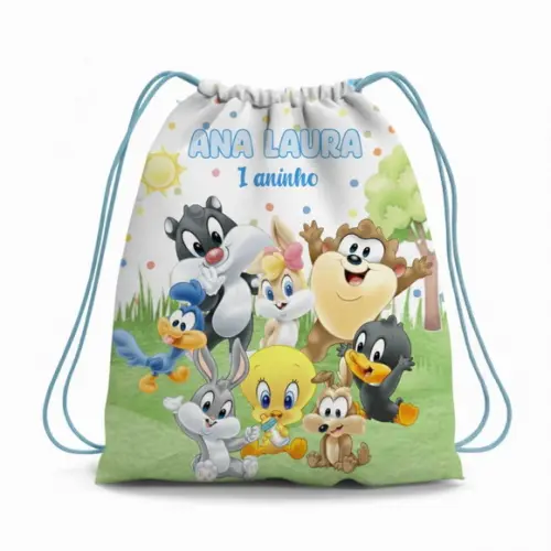Mochila Saco Personalizada Baby Looney Tunes