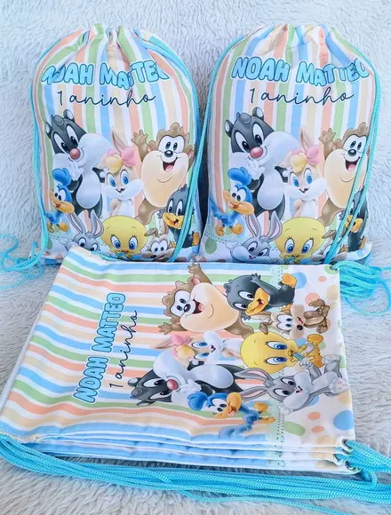 Mochila Saco Personalizada Baby Looney Tunes