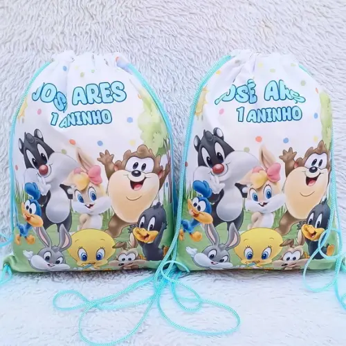 Mochila Saco Personalizada Baby Looney Tunes