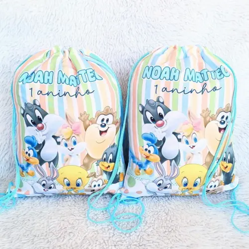 Mochila Saco Personalizada Baby Looney Tunes