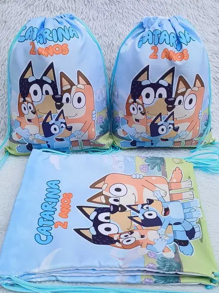 Mochila Saco Personalizada Bluey