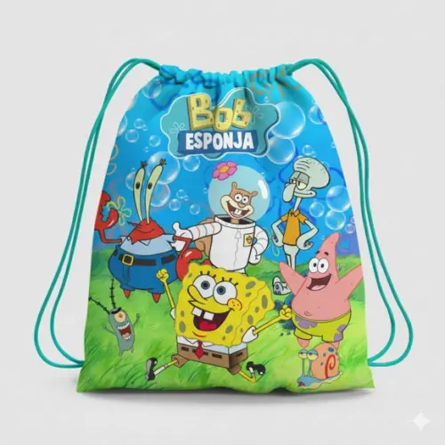 Mochila Saco Personalizada Bob Esponja