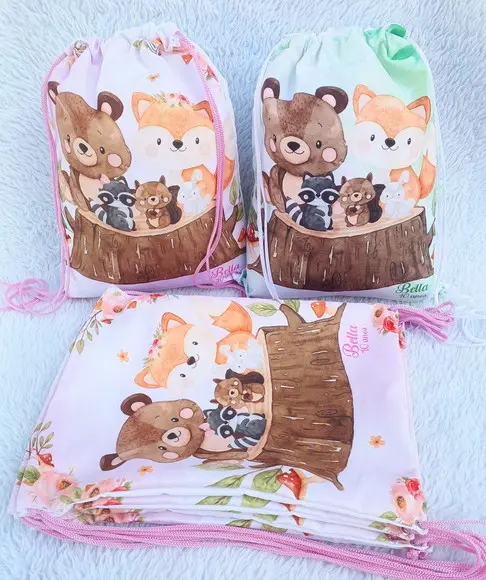 Mochila Saco Personalizada Bosque Encantado