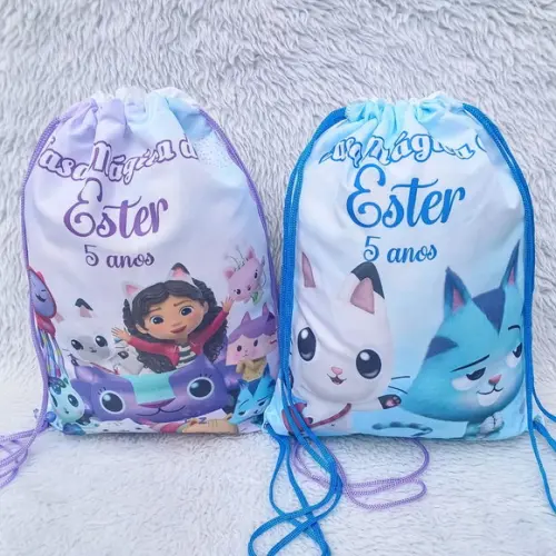 Mochila Saco Personalizada Casa Mágica da Gaby