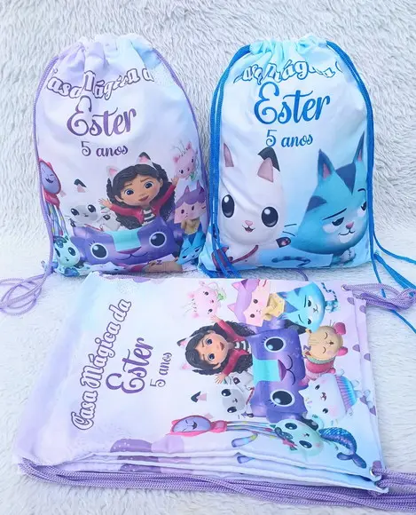 Mochila Saco Personalizada Casa Mágica da Gaby