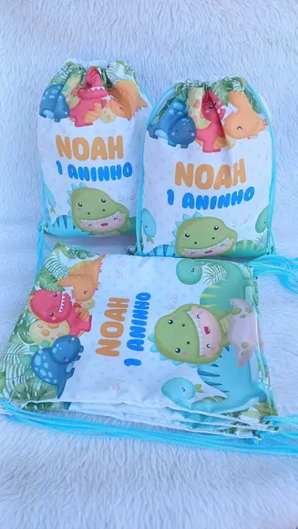 Mochila Saco Personalizada Dinossauro Baby