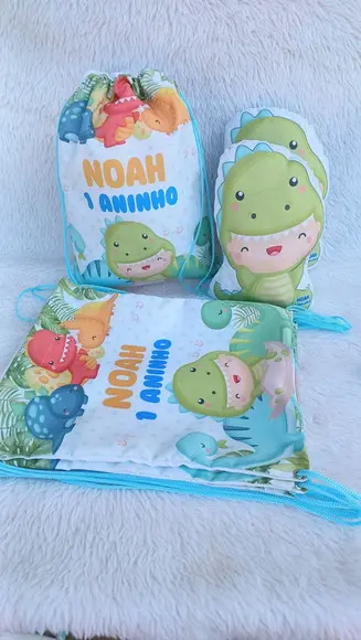 Mochila Saco Personalizada Dinossauro Baby