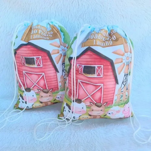 Mochila Saco Personalizada Fazendinha Baby