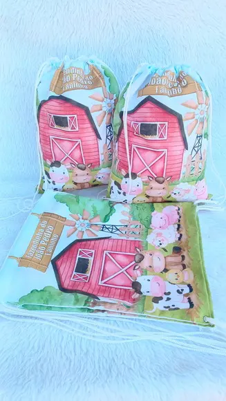 Mochila Saco Personalizada Fazendinha Baby