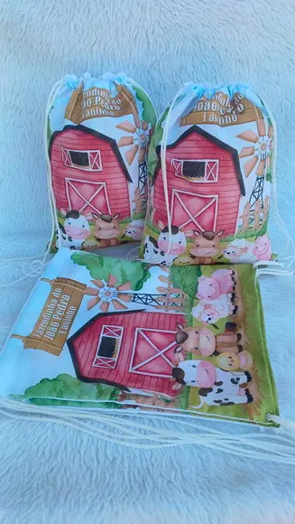 Mochila Saco Personalizada Fazendinha Baby