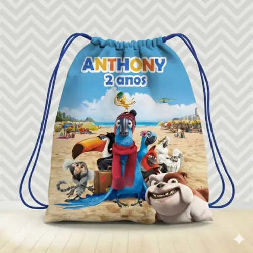 Mochila Saco Personalizada Filme Rio