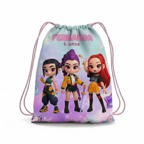 Mochila Saco Personalizada Guerreiras do Kpop