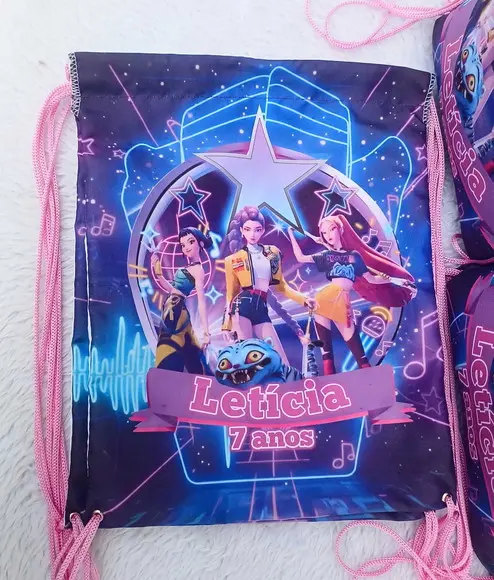 Mochila Saco Personalizada Guerreiras do Kpop