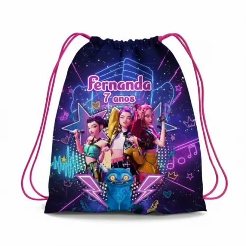 Mochila Saco Personalizada Guerreiras do Kpop