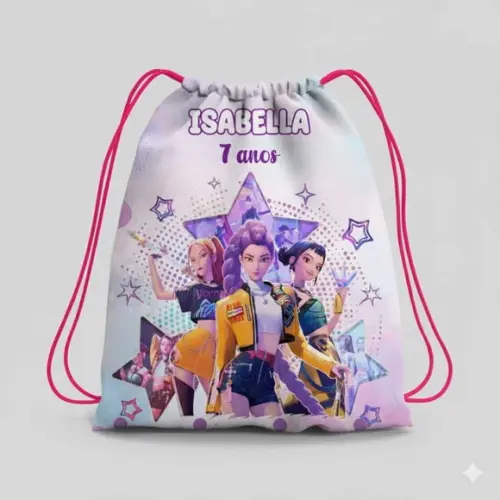 Mochila Saco Personalizada Guerreiras do Kpop