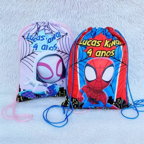 Mochila Saco Personalizada Homem Aranha