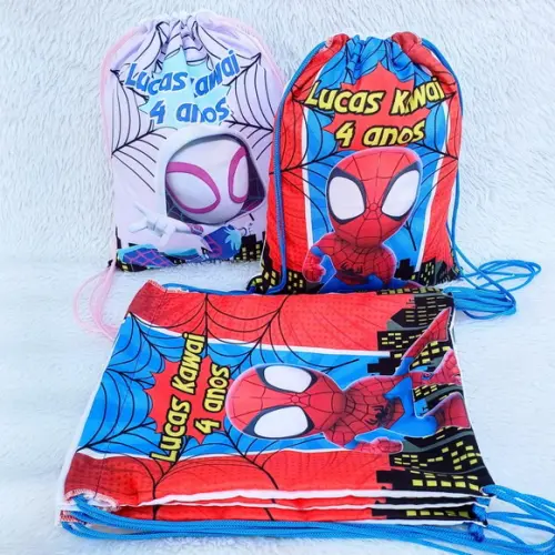 Mochila Saco Personalizada Homem Aranha