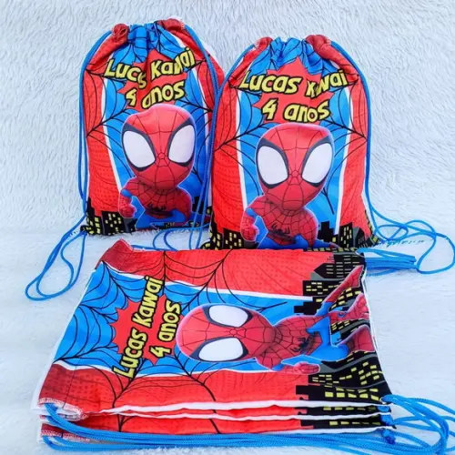Mochila Saco Personalizada Homem Aranha