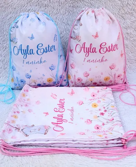 Mochila Saco Personalizada Jardim Encantado