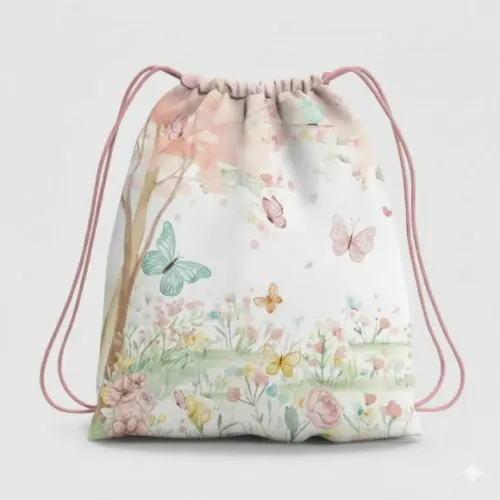 Mochila Saco Personalizada Jardim Encantado