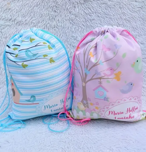 Mochila Saco Personalizada Jardim Encantado