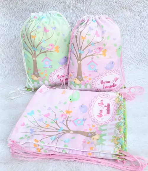 Mochila Saco Personalizada Jardim Encantado